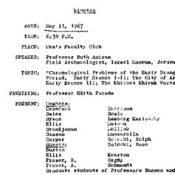 Minutes, 1967-05-11. The An...