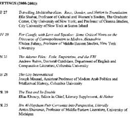 Schedules, Comparative Stud...
