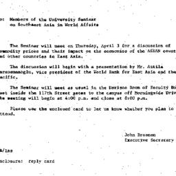 Announcements, 1986-03-17. ...