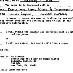 Announcements, 1979-02-01. ...
