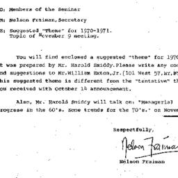 Correspondence, 1970-11-09....