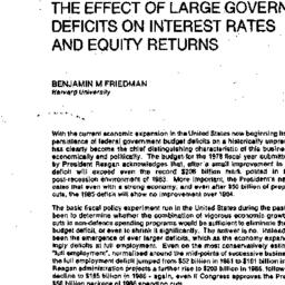 Speaker's paper, 1985-1...