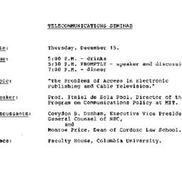 Announcements, 1983-12-15. ...