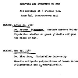 Announcements, 1967-04-17. ...