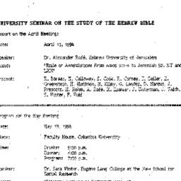 Announcements, 1994-04-13. ...