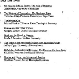Schedules, The Study of the...