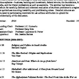 Schedules. The Middle East,...