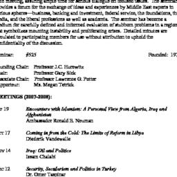 Schedules. The Middle East,...