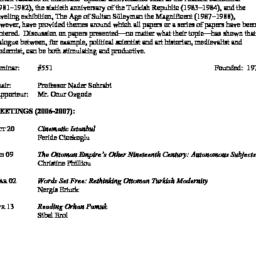 Schedules. Ottoman & Tu...