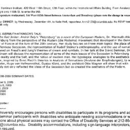 Announcements, 2008-12-05. ...