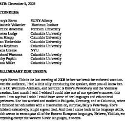 Minutes, 2008-12-05. Slavic...