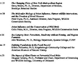 Schedules. Population Biolo...
