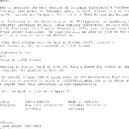 Announcements, 2008-04-03. ...