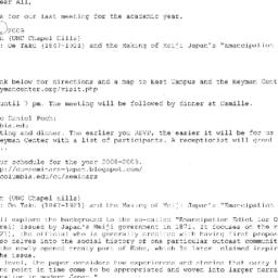 Announcements, 2009-05-08. ...