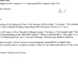 Announcements, 2008-11-07. ...