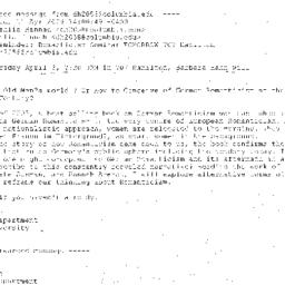 Announcements, 2008-04-03. ...