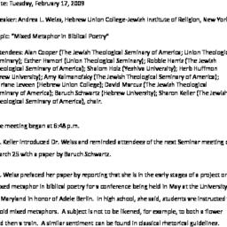 Minutes, 2009-02-17. The St...