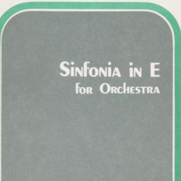 Sinfonia in E for Orchestra