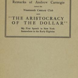 Remarks of Andrew Carnegie ...