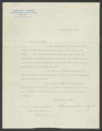 Typed letter, signed, to Robert A. Franks