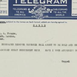 Telegram to Robert A. Franks