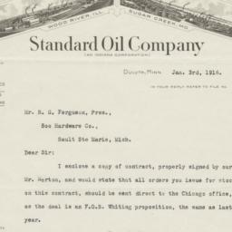 Standard Oil Company. Letter