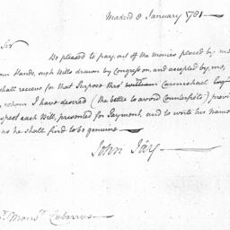 Document, 1781 January 8