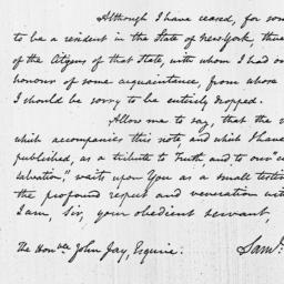 [Document, 1822 January 30]