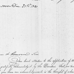 Document, 1821 December 21