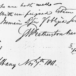 [Document, 1811 November 07]