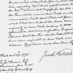 [Document, 1775 November 23]