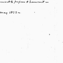 [Document, 1822 May 4]