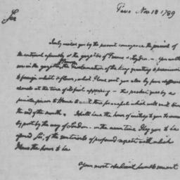 [Document, 1789 November 18]