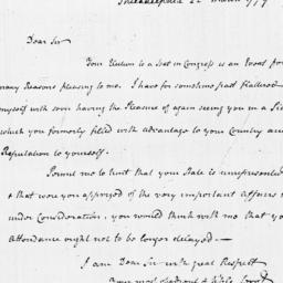 [Document, 1779 March 22]